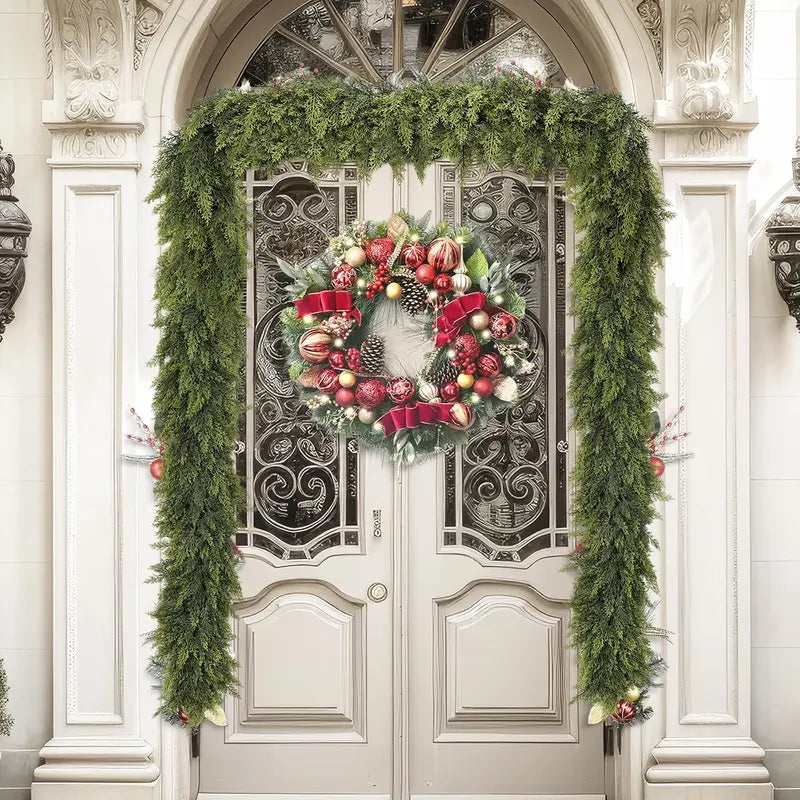 6 FT Artificial Cedar Garland, 2-Pack Green
